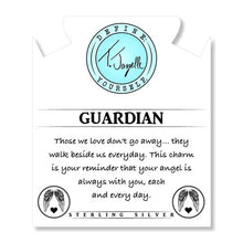 Load image into Gallery viewer, Moonstone Stone Bracelet with Guardian Sterling Silver Charm
