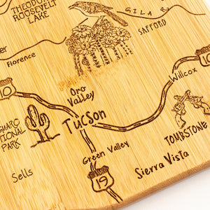 Arizona Etched Bamboo Cutting and Serving Board