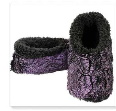 Women's Gilded Fur Snoozies - Foot Coverings - Purple