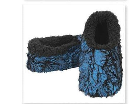 Women's Gilded Fur Snoozies - Foot Coverings - Blue