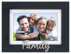 Family Black Distress Photo Frame