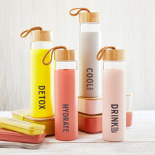 Load image into Gallery viewer, Glass Water Bottle - Detox
