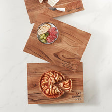 Load image into Gallery viewer, Eat Your Bread With Joy - Acacia Wood Board

