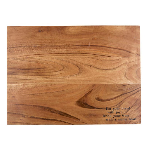 Eat Your Bread With Joy - Acacia Wood Board