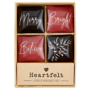 Magnet Set - Merry, Bright, Believe - Holiday