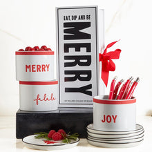 Load image into Gallery viewer, Eat, Dip &amp; Be Merry - 3 Dip Bowl Set in Book Box
