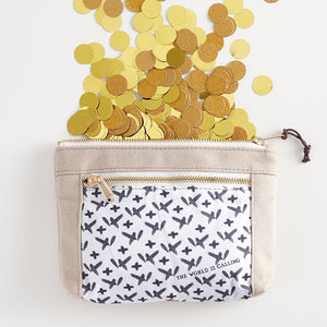 Canvas Pouch - The World is Calling