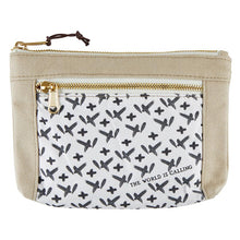 Load image into Gallery viewer, Canvas Pouch - The World is Calling
