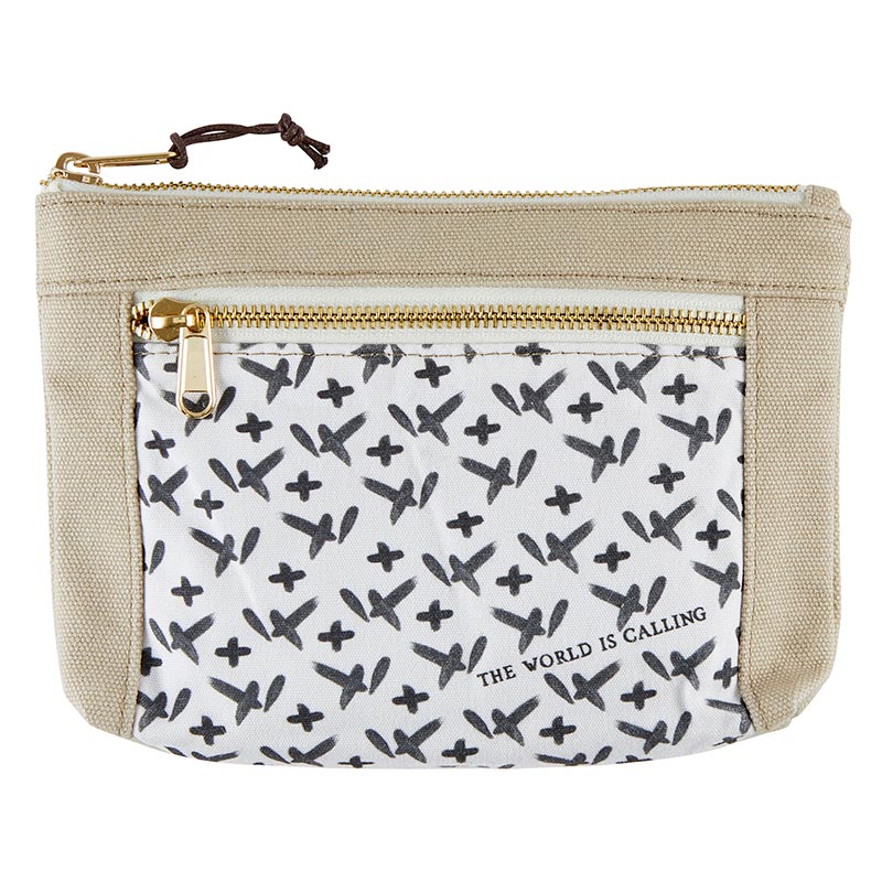 Canvas Pouch - The World is Calling
