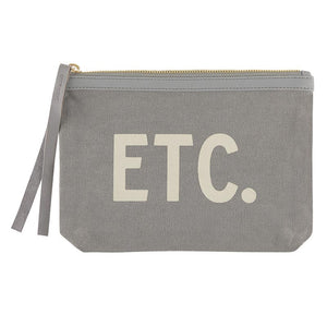 Grey Canvas Pouch - ETC.