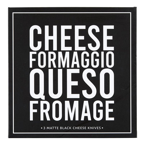Matte Black Cheese Knives - Book Box
