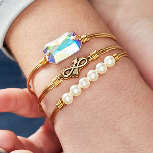 Luca+ Danni Embrace the Journey Bangle Bracelet - Petite/Silver Tone