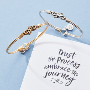 Luca+ Danni Embrace the Journey Bangle Bracelet - Petite/Silver Tone