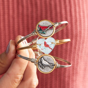 Red Cardinal Bangle Bracelet