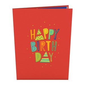 Happy Birthday Balloons 3D Card