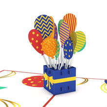 Load image into Gallery viewer, Happy Birthday Balloons 3D Card
