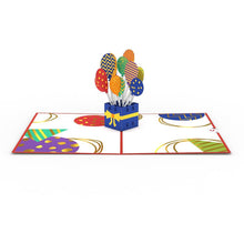 Load image into Gallery viewer, Happy Birthday Balloons 3D Card
