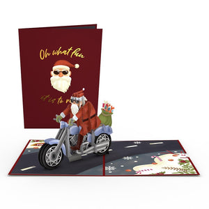 Santa Biker 3D Lovepop Card