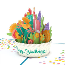 Load image into Gallery viewer, Happy Birthday Basket Pop Up Card
