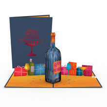 Load image into Gallery viewer, Vintage Wine Birthday Pop Up Card
