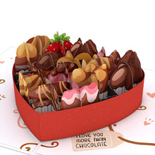 Load image into Gallery viewer, Love You More Than Chocolate 3D Lovepop Card
