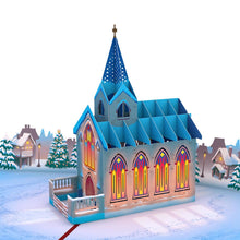 Load image into Gallery viewer, Stained Glass Christmas Chapel Lovepop Card
