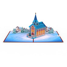 Load image into Gallery viewer, Stained Glass Christmas Chapel Lovepop Card
