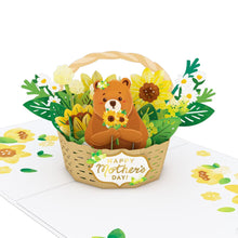 Load image into Gallery viewer, Mother&#39;s Day Mama Bear Basket Lovepop card
