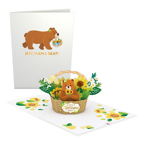 Mother's Day Mama Bear Basket Lovepop card