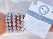 Load image into Gallery viewer, Blue Quartzite and Moonstone Local Love Bracelet
