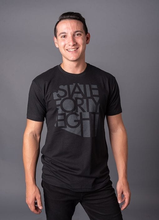 Mens Crew Neck Classic - Black & Black