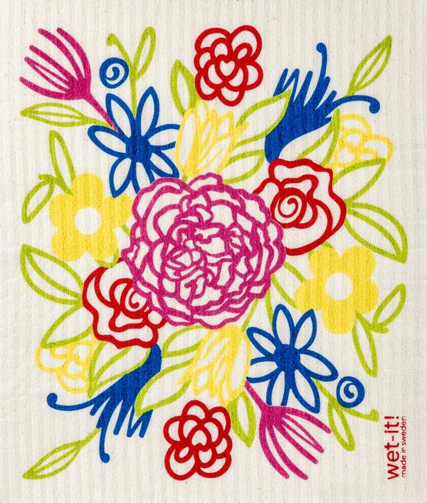 Flower Bouquet Multicolor- Swedish Dish Cloth