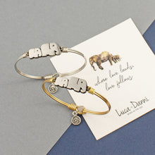 Load image into Gallery viewer, Luca+ Danni Mama Elephant Bangle Bracelet - Petite/Brass Tone
