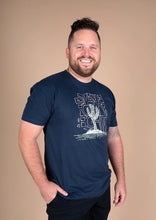 Load image into Gallery viewer, Men&#39;s Crew Neck Classic - Saguaro Party - Navy &amp; Black
