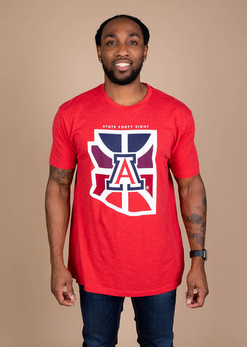 Mens Crew Neck Classic - University of Arizona Basketball - Red