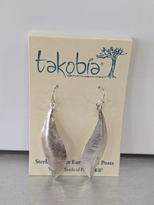 Narrow Bent Domed Earrings