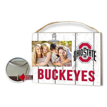 Load image into Gallery viewer, Ohio State Buckeyes Clip It Photo Weathered Logo Frame
