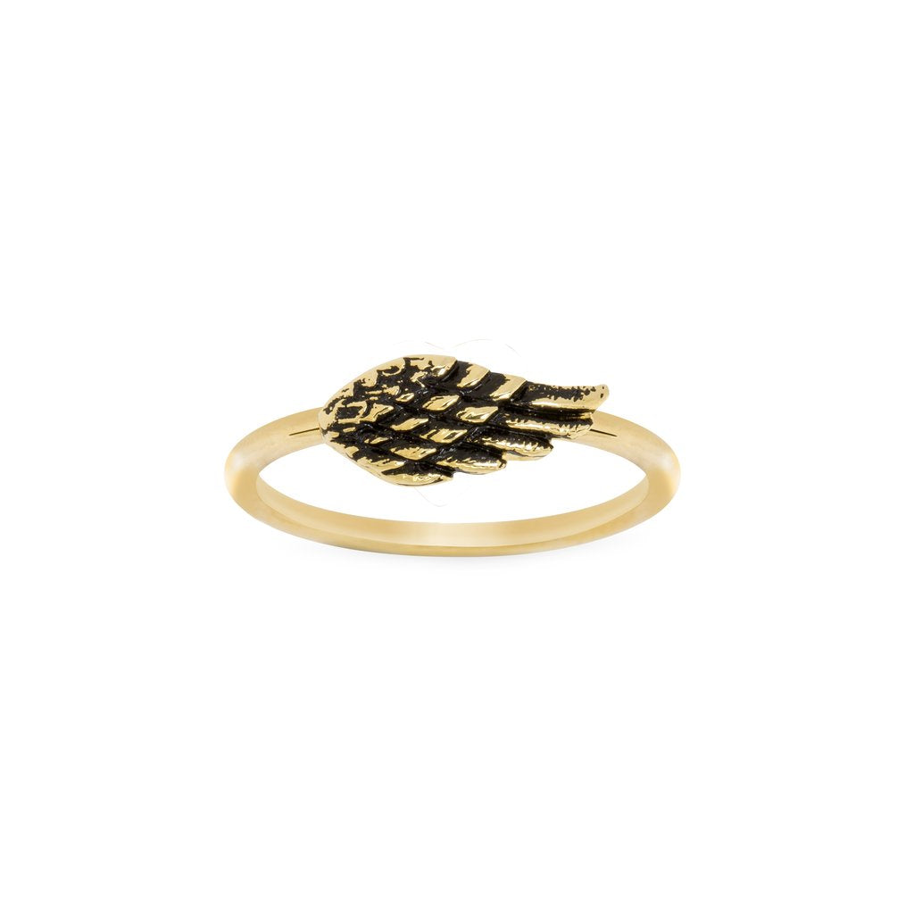 Luca + Danni Angel Wing Ring - 18kt Gold Plated