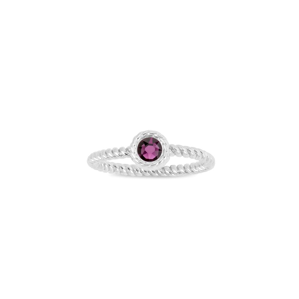 Luca + Danni February Birthstone Ring - Silver