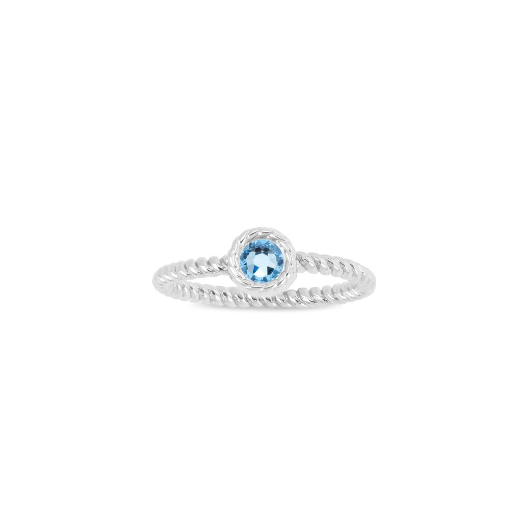 Luca + Danni March Birthstone Ring - Silver