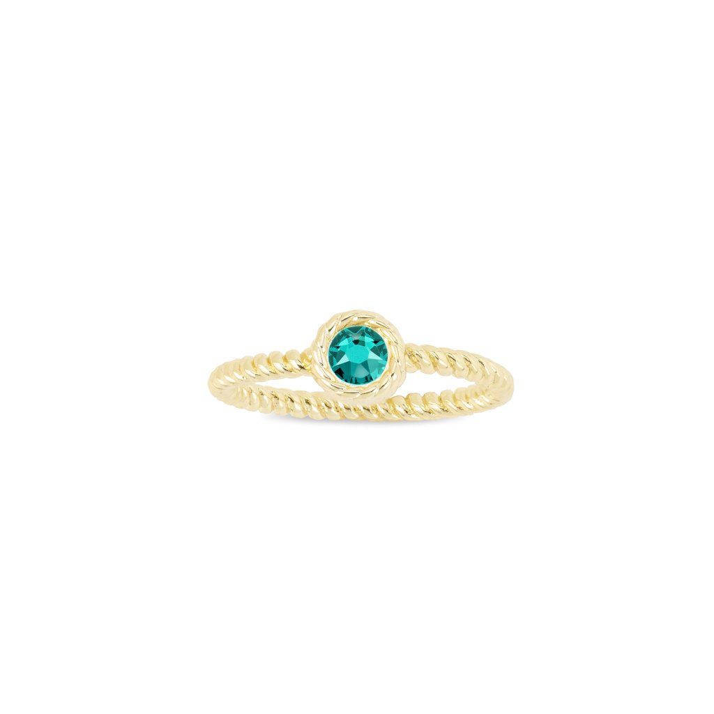Luca + Danni May Birthstone Ring - 18kt Gold Plated