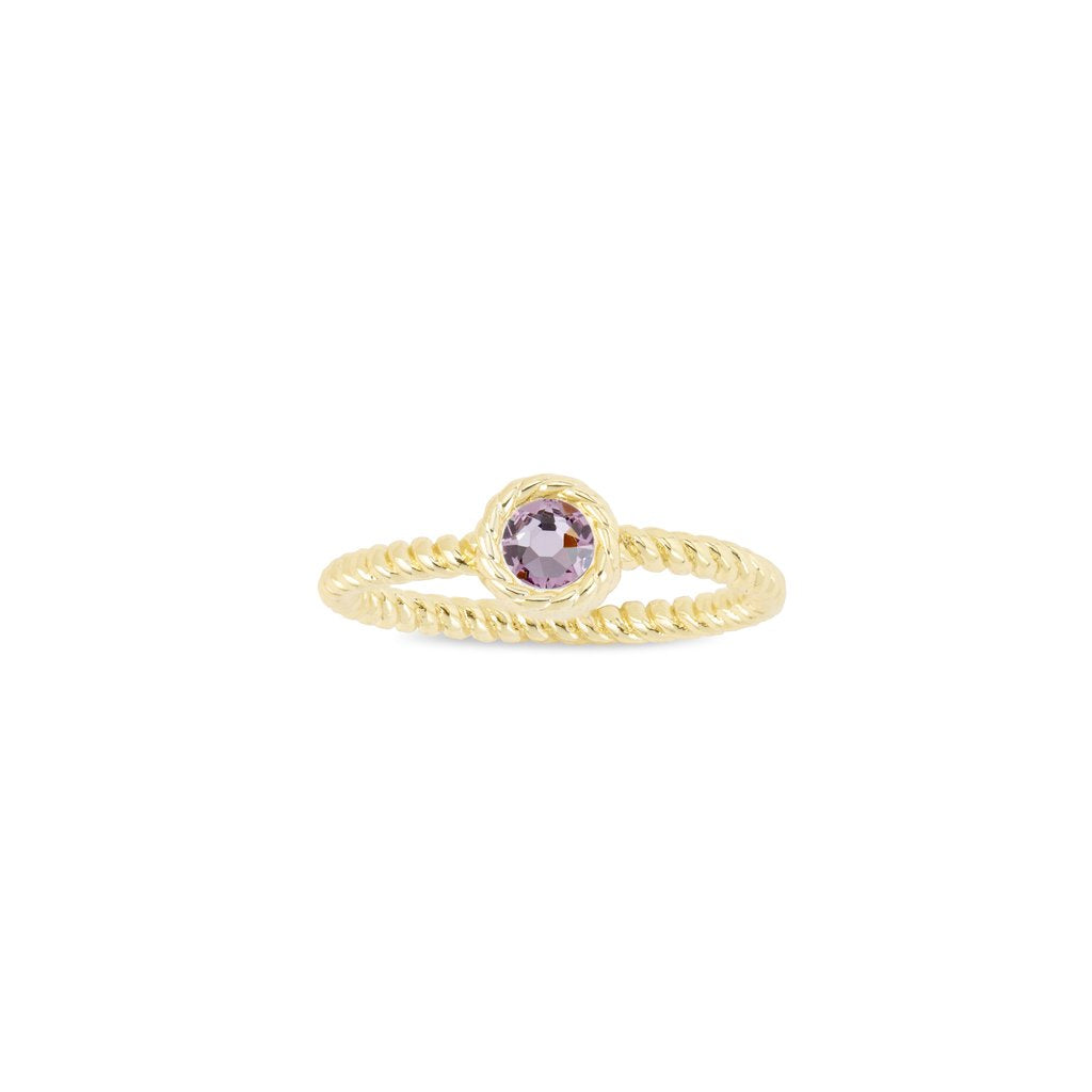 Luca + Danni June Birthstone Ring - 18kt Gold Plated