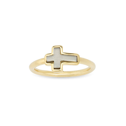 Luca + Danni Cross Ring - 18kt Gold Plated