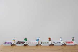 NEW- Napkin and Candy Holder - Pinstripes