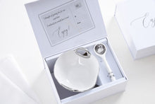 Load image into Gallery viewer, The Round Handles Set - White Bowl w/Silver Trim and Spoon
