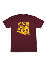 Load image into Gallery viewer, Mens Crew Neck Classic - Arizona State Pitchfork - Maroon &amp; Gold

