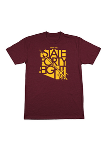 Mens Crew Neck Classic - Arizona State Pitchfork - Maroon & Gold