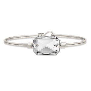 Dylan Bangle Bracelet in Crystal