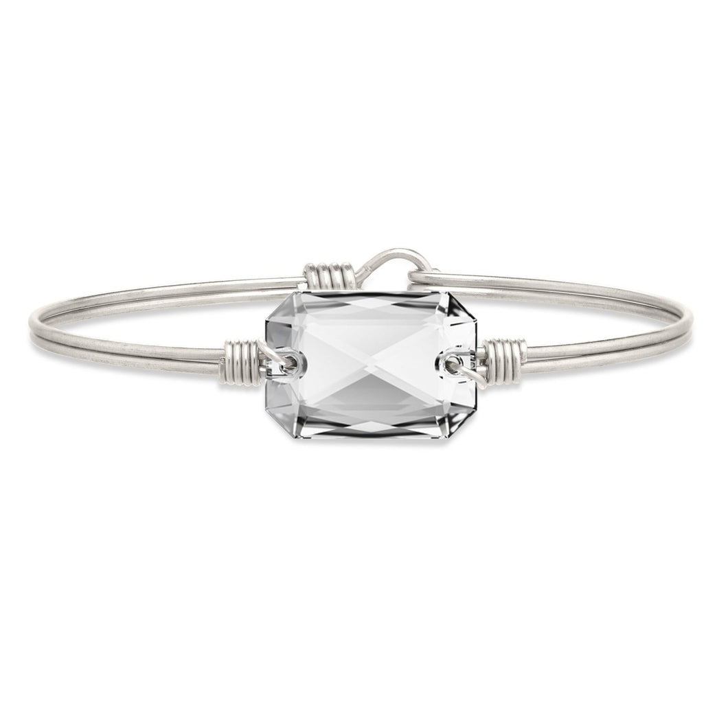 Dylan Bangle Bracelet in Crystal