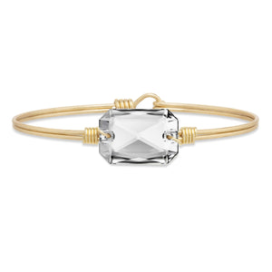 Dylan Bangle Bracelet in Crystal